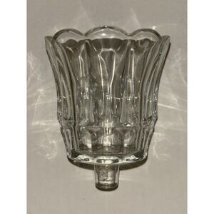 Clear Glass Votive Candle Holder VTG Home Interiors Starlight Sconce Peg Shade